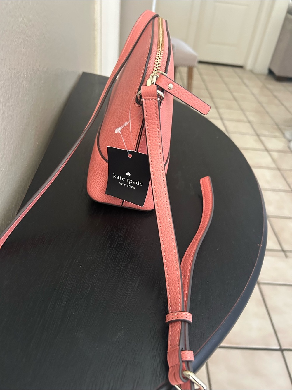 kate spade Coral Pebbled Leather Crossbody - Picture 7 of 9